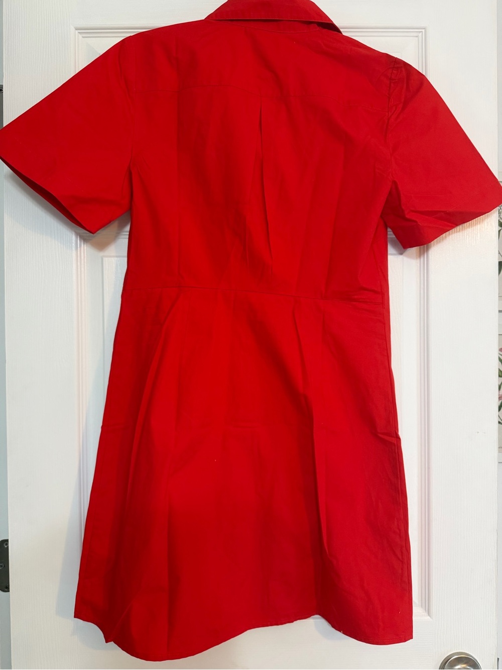 NWT J. Crew utility shirt-dress in cotton poplin in Festival Red size 8 - Picture 8 of 10
